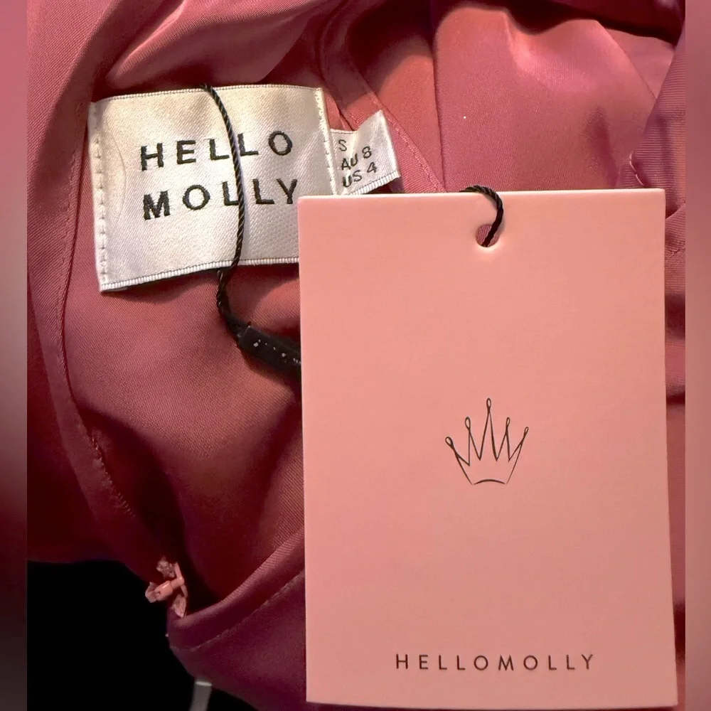 “HELLO MOLLY” Asymmetric Cowl Neck Halter Mini Dress